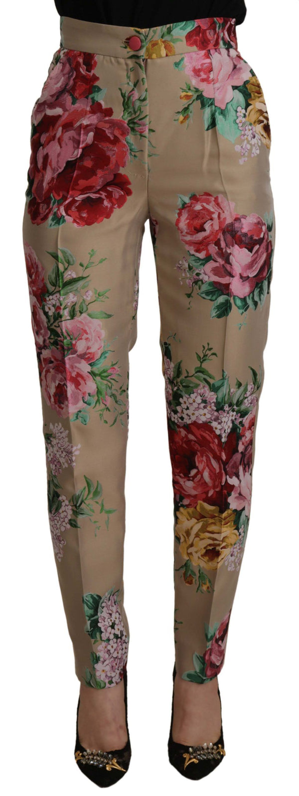 Floral High-Waist Dress Pants Dolce & Gabbana