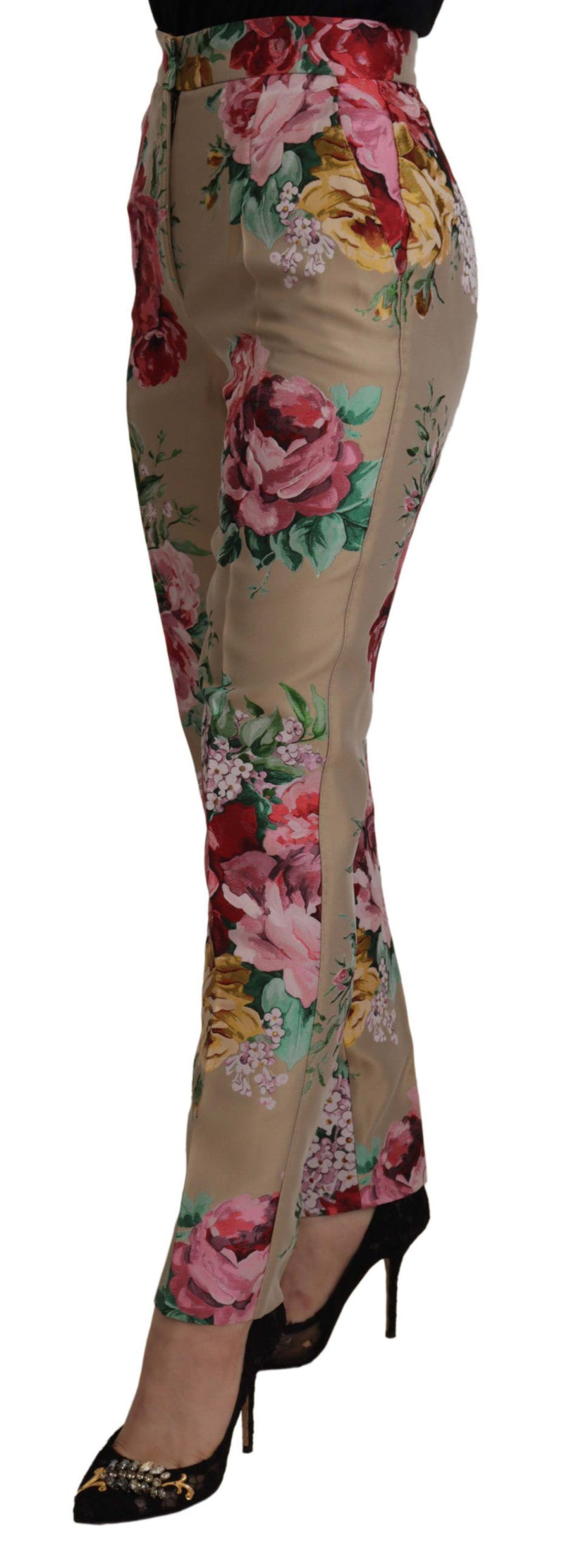 Floral High-Waist Dress Pants Dolce & Gabbana