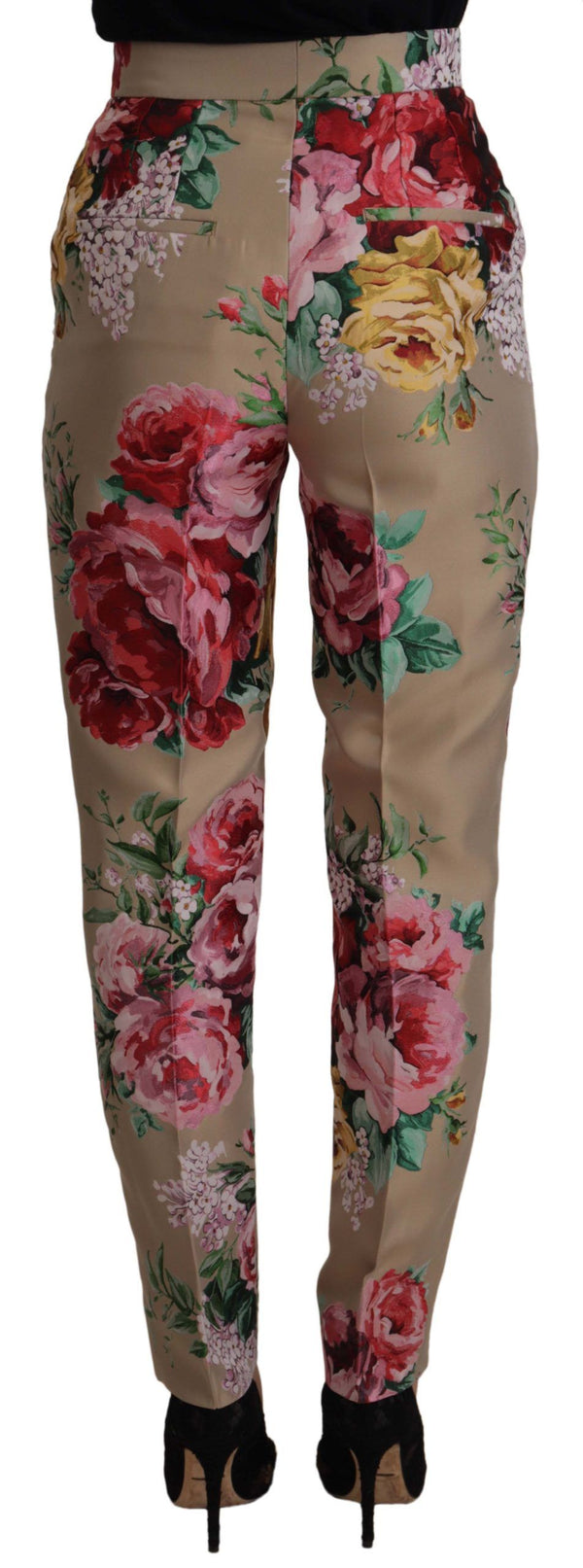 Floral High-Waist Dress Pants Dolce & Gabbana