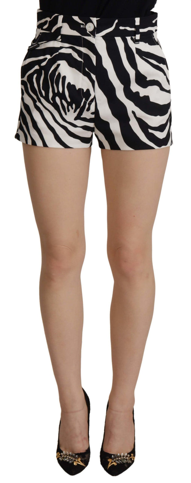 Zebra Print Mid Waist Hot Pants Dolce & Gabbana