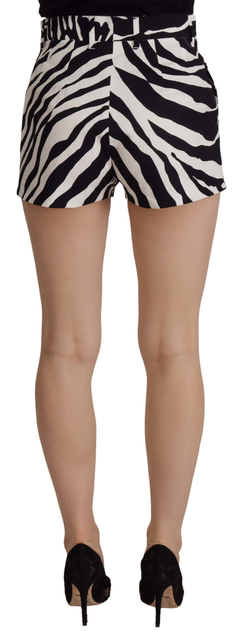 Zebra Print Mid Waist Hot Pants Dolce & Gabbana