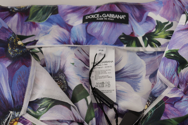 Elegant Floral High Waist Designer Shorts Dolce & Gabbana