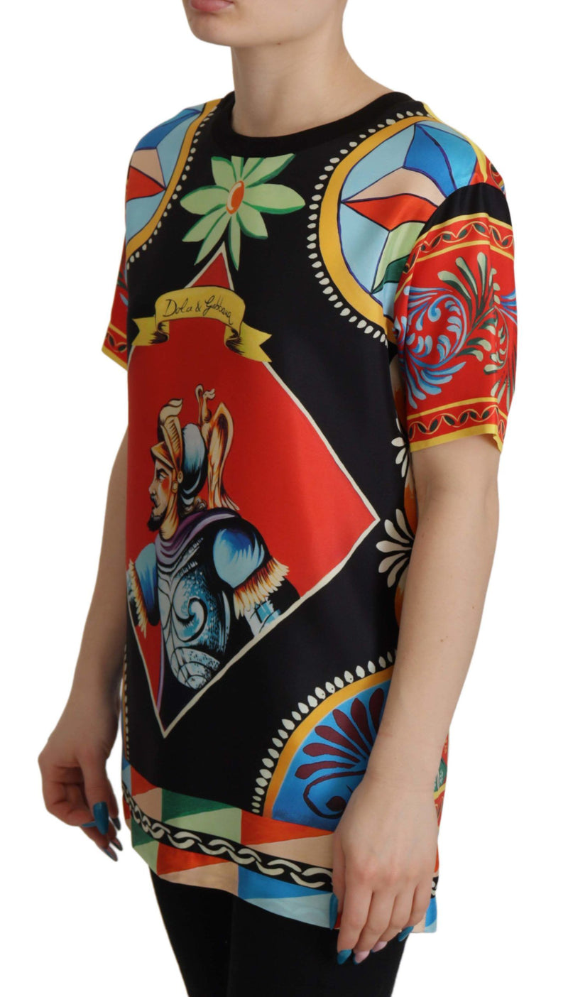 Glamourous Multicolor Silk Top Dolce & Gabbana