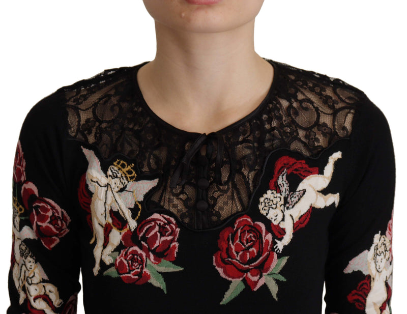 Embroidered Angel Cardigan Sweater Dolce & Gabbana