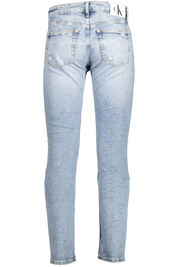 Light Blue Cotton Men Jeans Calvin Klein