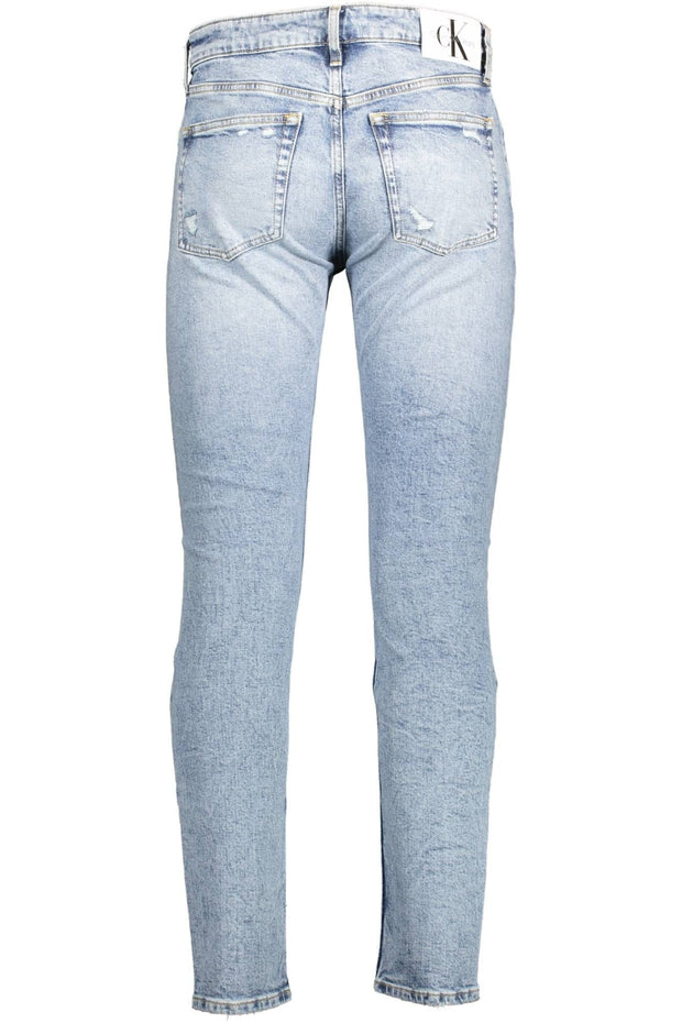 Light Blue Cotton Men Jeans Calvin Klein