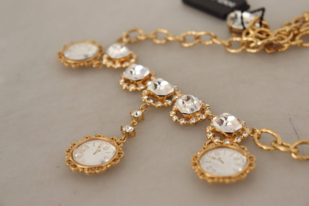 Elegant Timekeeper Statement Necklace Dolce & Gabbana