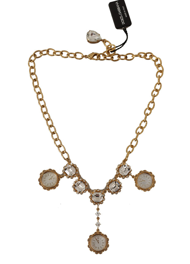 Elegant Timekeeper Statement Necklace Dolce & Gabbana