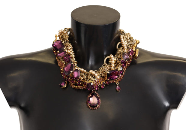 Sicilian Sparkle Gold-Tone Statement Necklace Dolce & Gabbana