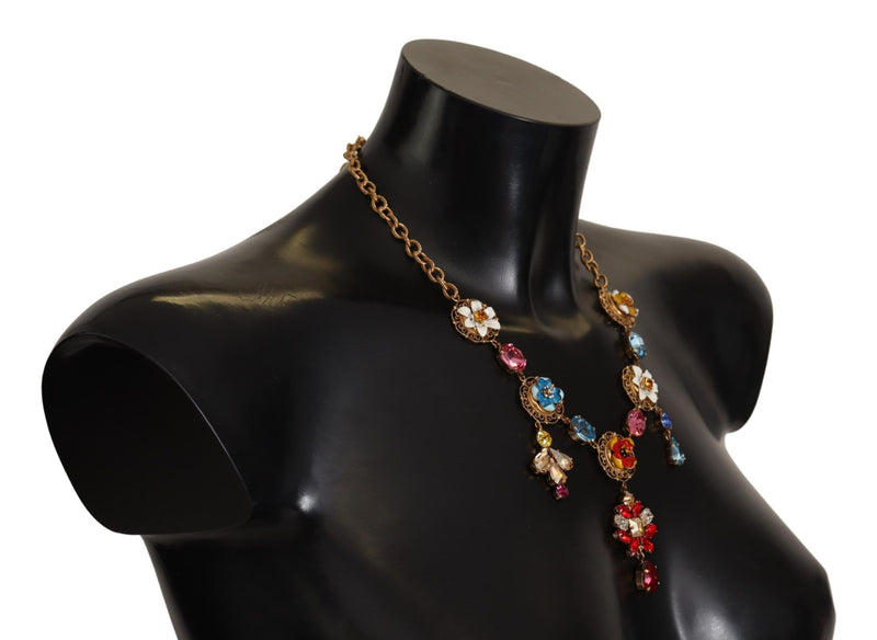 Elegant Floral Statement Necklace Dolce & Gabbana