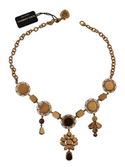 Elegant Floral Statement Necklace Dolce & Gabbana