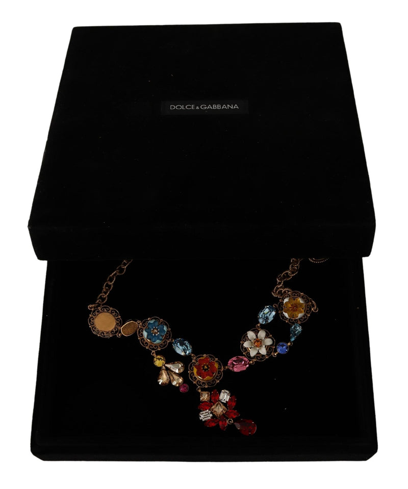 Elegant Floral Statement Necklace Dolce & Gabbana