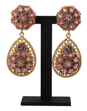 Baroque Multicolor Crystal Dangle Earrings Dolce & Gabbana