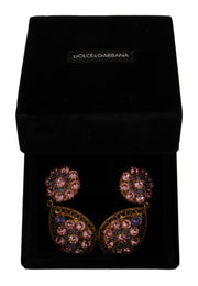 Baroque Multicolor Crystal Dangle Earrings Dolce & Gabbana