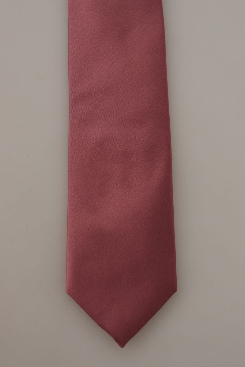 Elegant Pink Silk Bow Tie Dolce & Gabbana