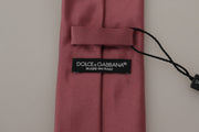 Elegant Pink Silk Bow Tie Dolce & Gabbana