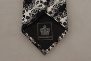 Elegant Floral Print Silk Bow Tie Dolce & Gabbana