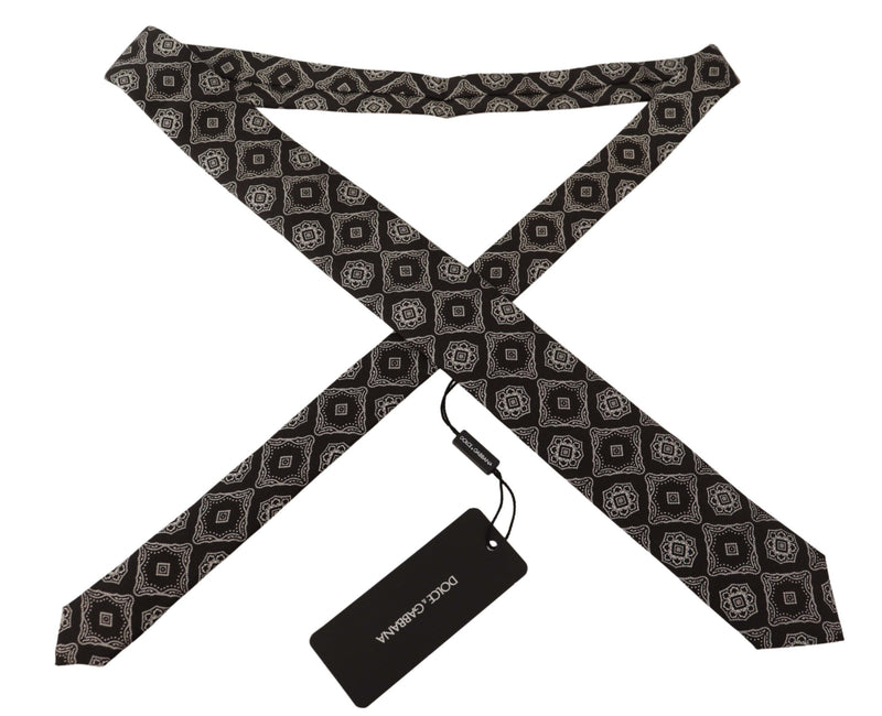 Elegant Silk Geometric Bow Tie Dolce & Gabbana