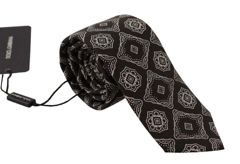 Elegant Silk Geometric Bow Tie Dolce & Gabbana