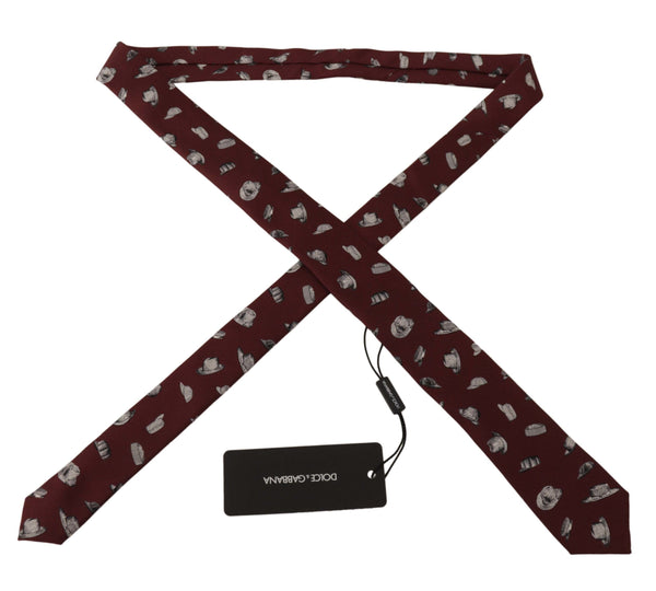 Maroon Elegance Silk Tie Dolce & Gabbana