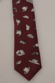 Maroon Elegance Silk Tie Dolce & Gabbana