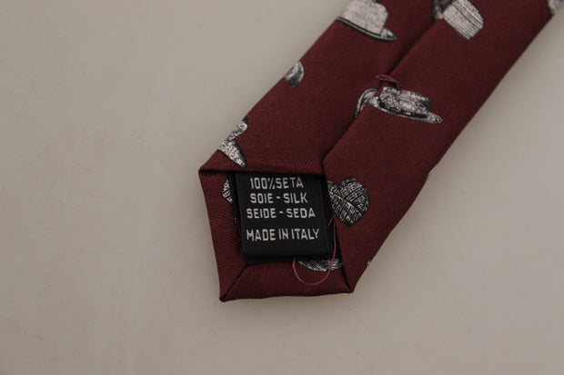 Maroon Elegance Silk Tie Dolce & Gabbana