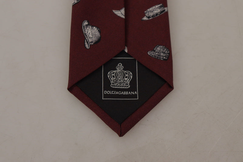 Maroon Elegance Silk Tie Dolce & Gabbana