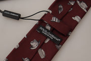 Maroon Elegance Silk Tie Dolce & Gabbana