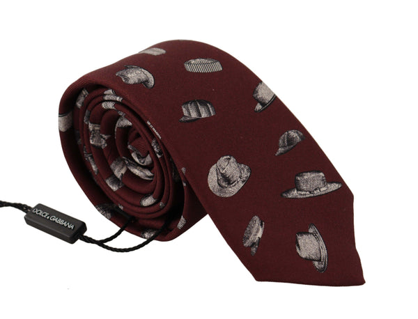 Maroon Elegance Silk Tie Dolce & Gabbana