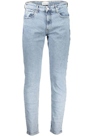 Light Blue Cotton Men Jeans Calvin Klein