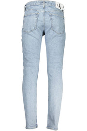 Light Blue Cotton Men Jeans Calvin Klein