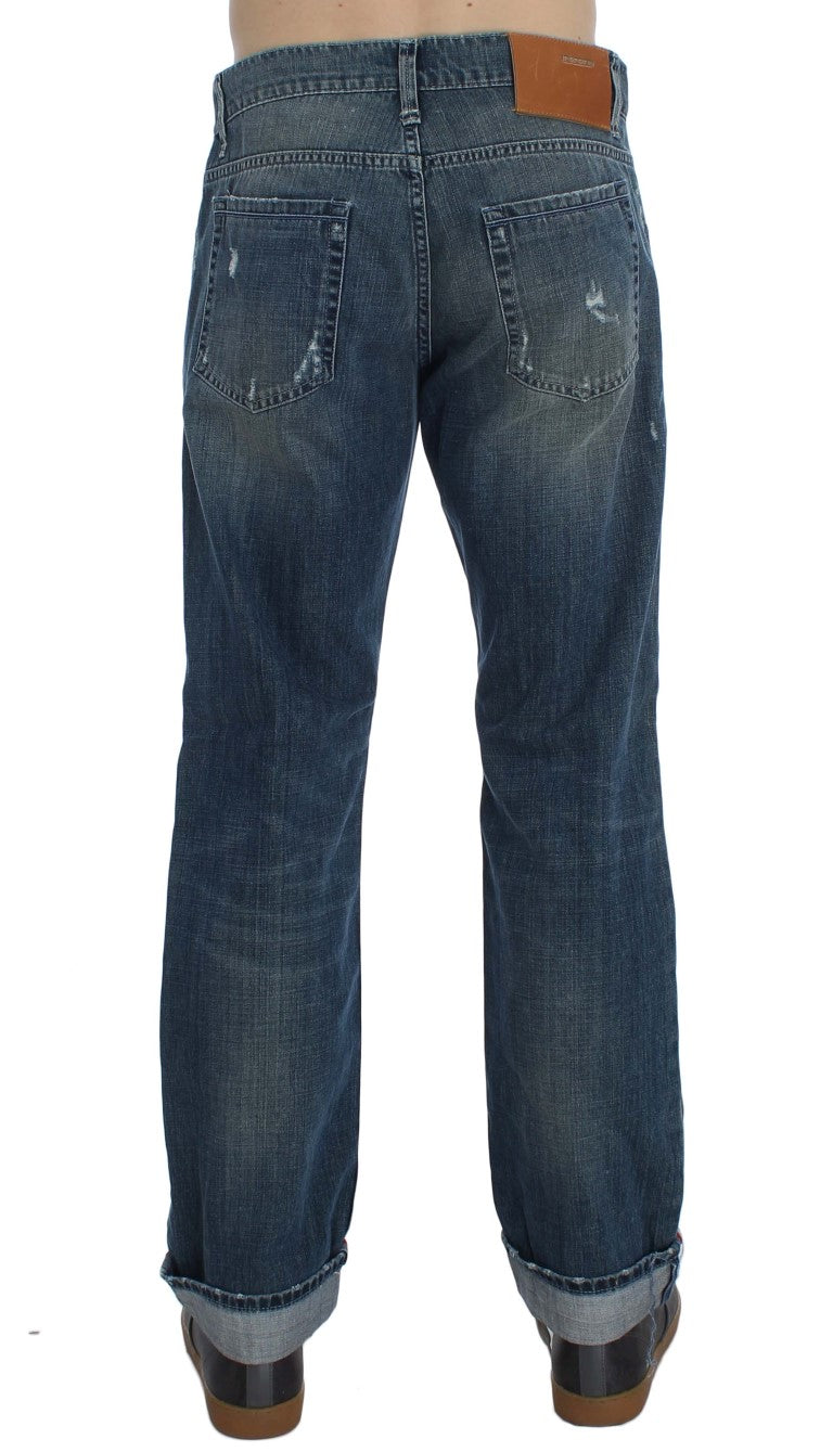 Elegant Regular Fit Blue Wash Denim Acht