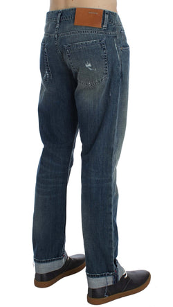 Elegant Regular Fit Blue Wash Denim Acht