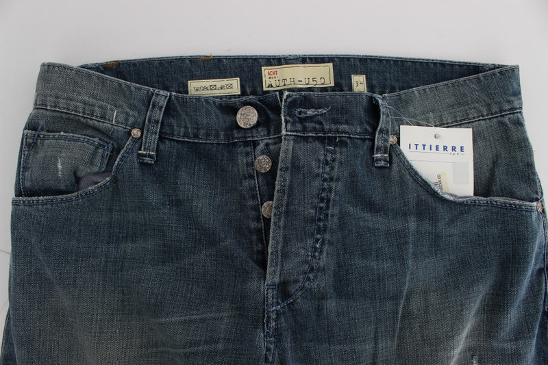 Elegant Regular Fit Blue Wash Denim Acht
