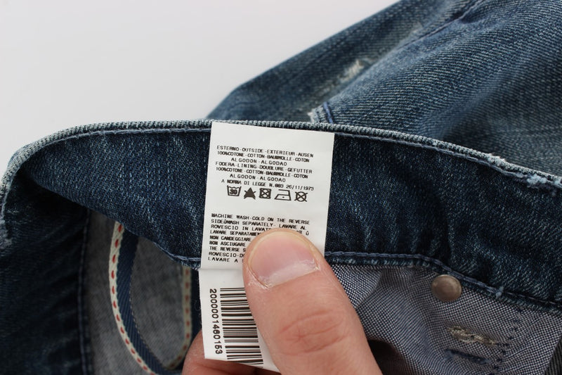 Elegant Regular Fit Blue Wash Denim Acht