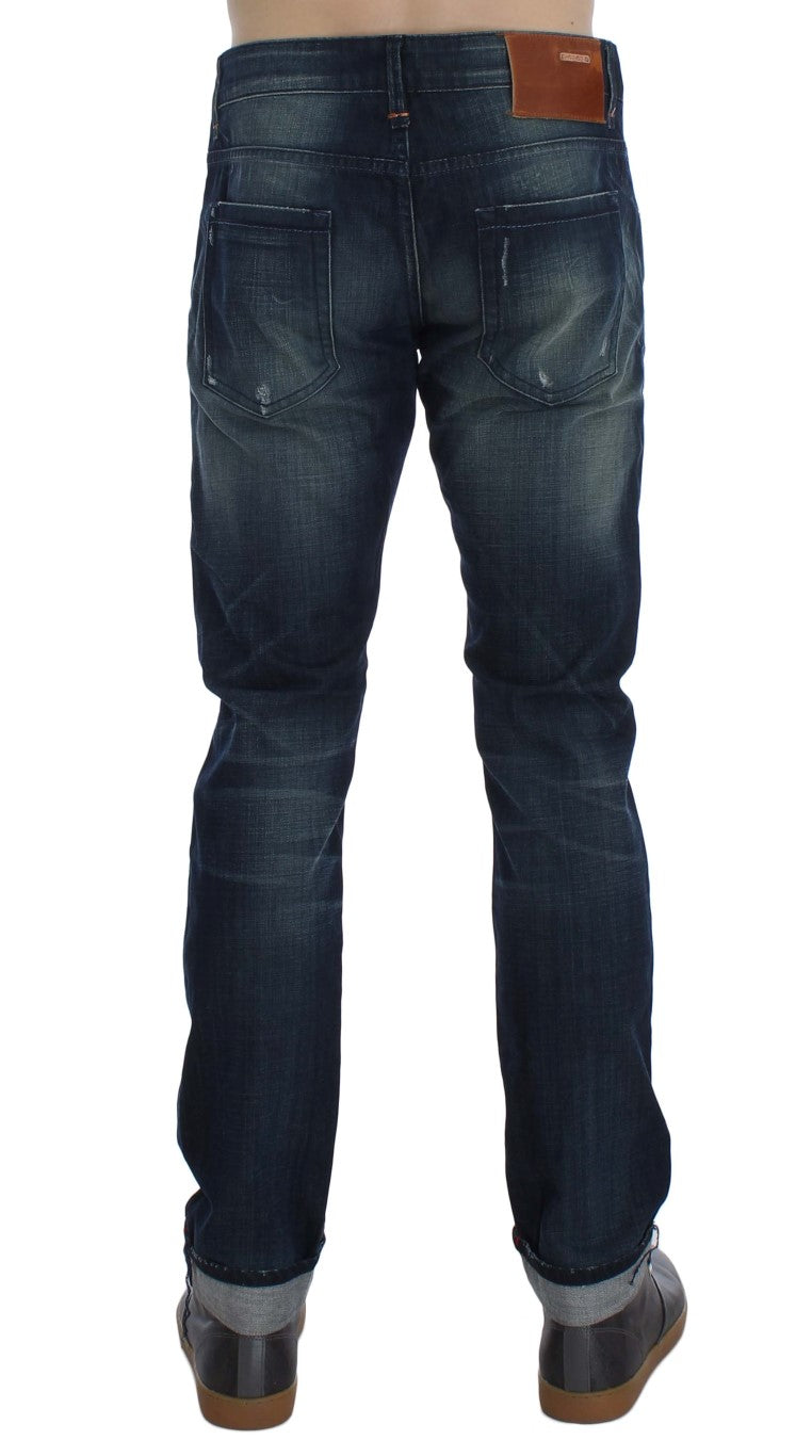 Sleek Slim Fit Italian Denim Jeans Acht