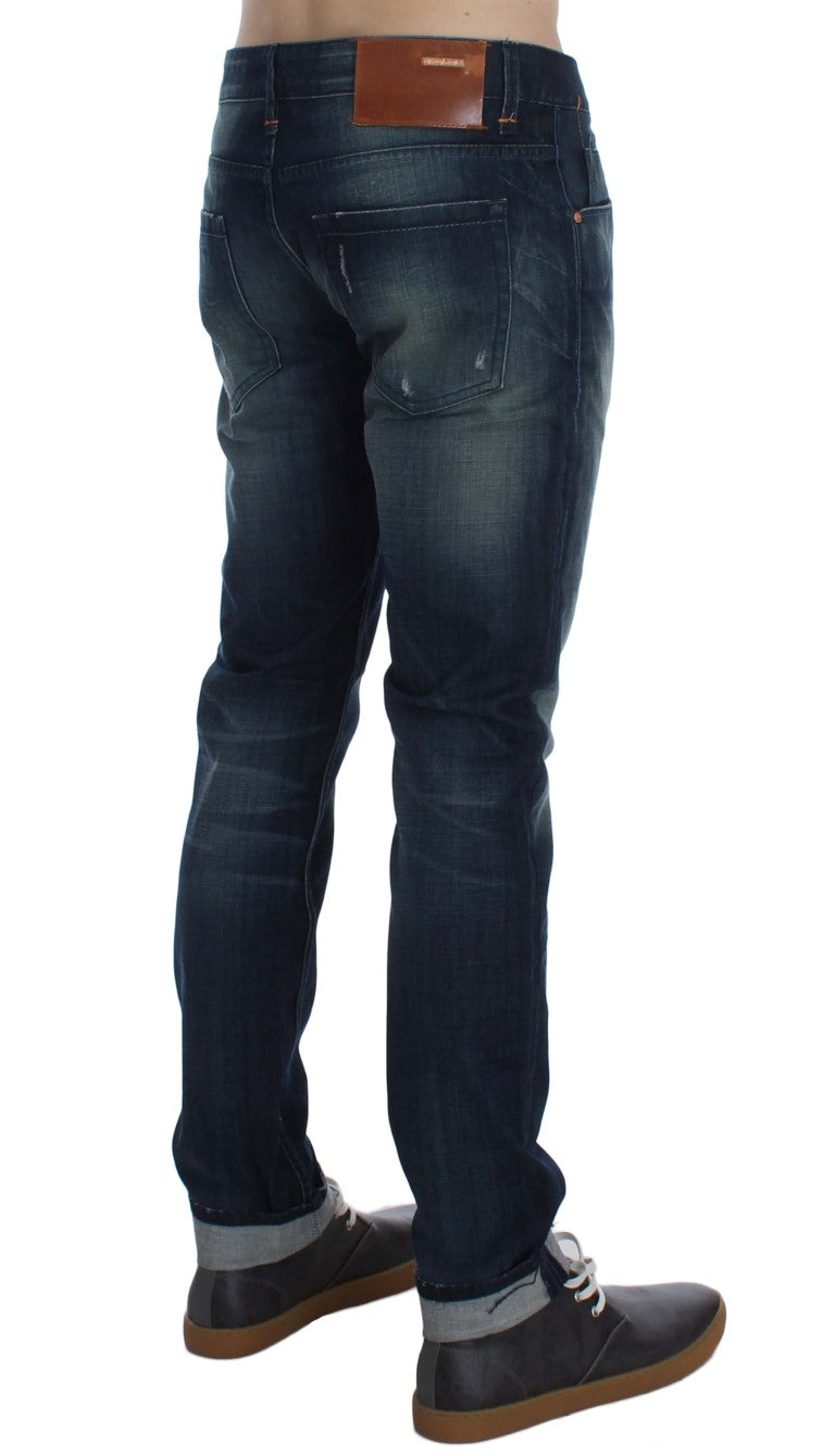 Sleek Slim Fit Italian Denim Jeans Acht
