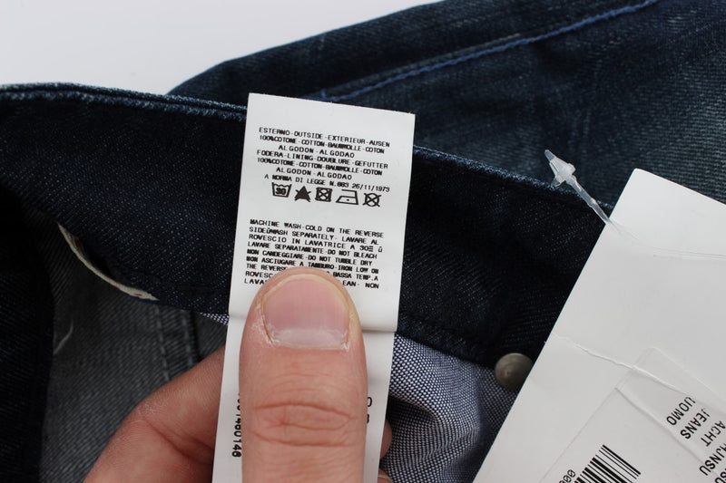 Sleek Slim Fit Italian Denim Jeans Acht