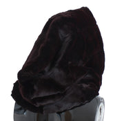 Exclusive Purple Weasel Fur Hooded Scarf Dolce & Gabbana