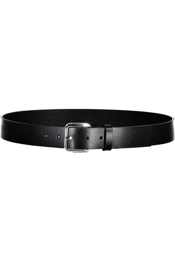 Black Leather Men Belt Calvin Klein