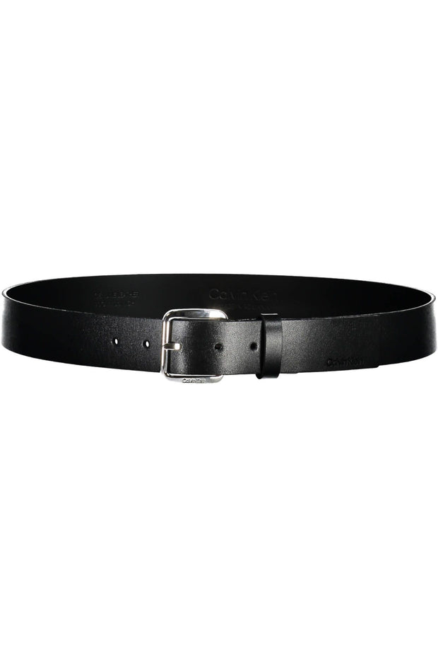 Black Leather Men Belt Calvin Klein