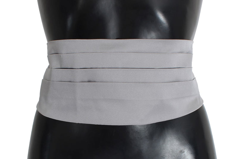 Elegant Silk Gray Cummerbund Dolce & Gabbana