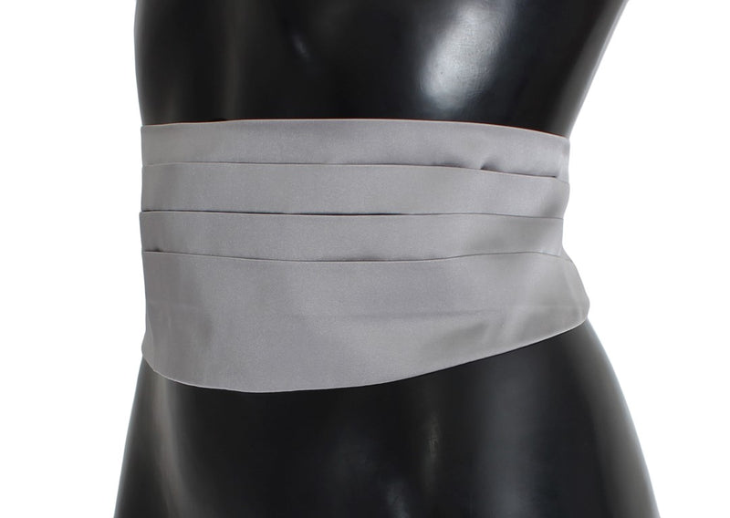 Elegant Silk Gray Cummerbund Dolce & Gabbana