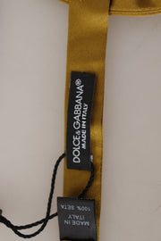 Elegant Mustard Silk Bow Tie Dolce & Gabbana