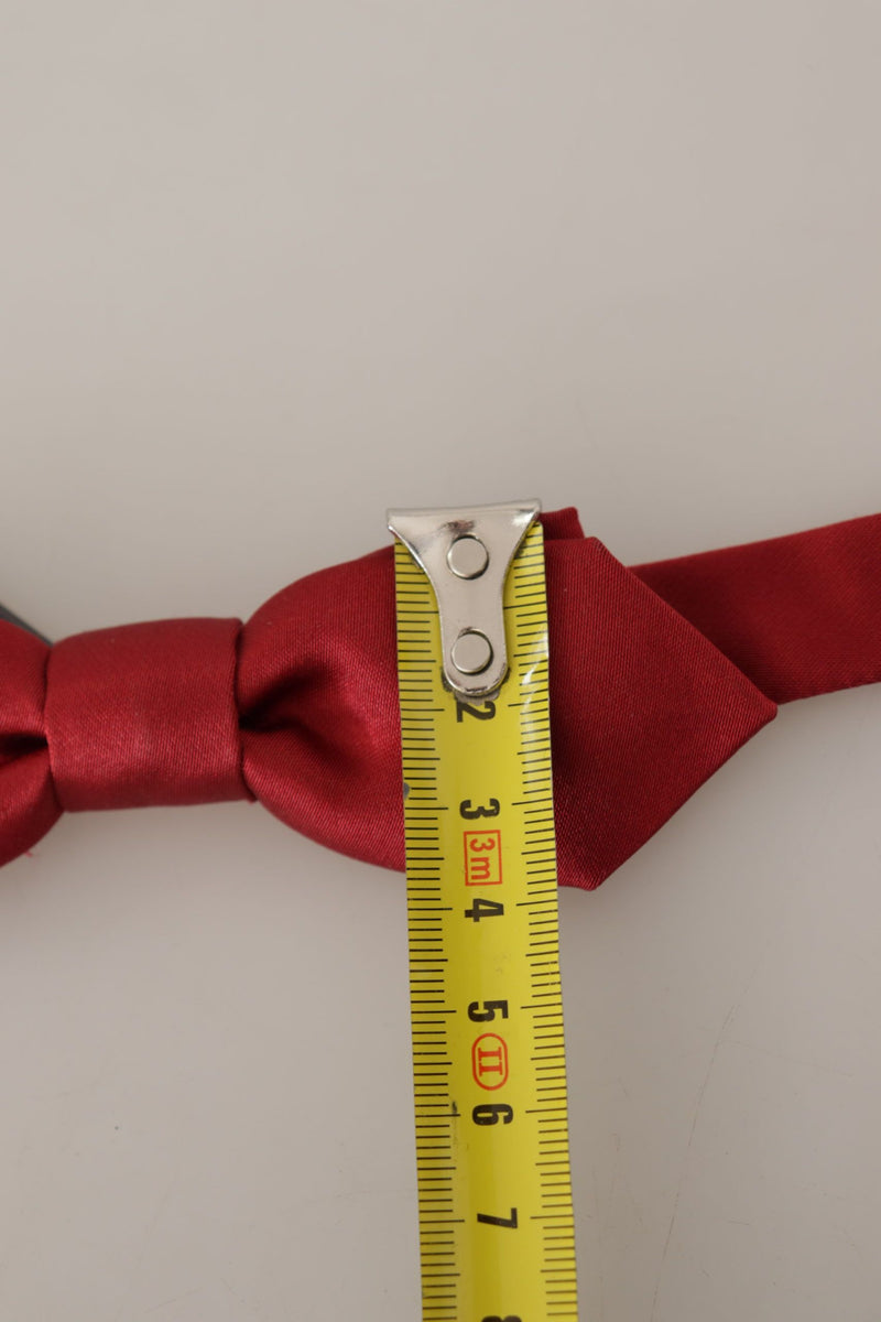 Elegant Red Silk Bow Tie Dolce & Gabbana