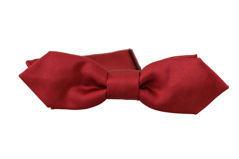 Elegant Red Silk Bow Tie Dolce & Gabbana