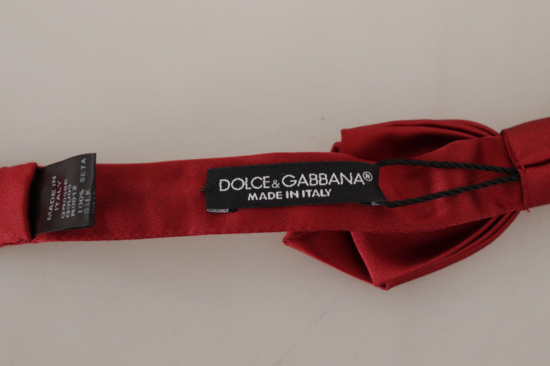 Elegant Red Silk Bow Tie Dolce & Gabbana