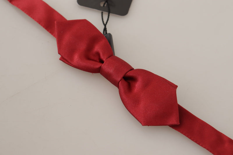 Elegant Red Silk Bow Tie Dolce & Gabbana