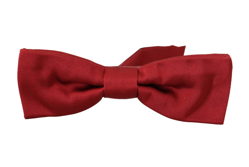 Elegant Silk Red Bow Tie Dolce & Gabbana