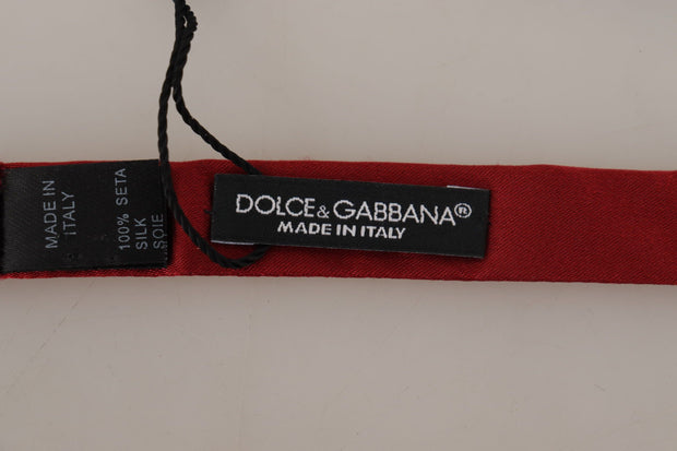 Elegant Silk Red Bow Tie Dolce & Gabbana